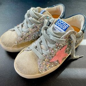 Girls Golden Goose glitter sneakers. Worn only a handful of times. Like new!